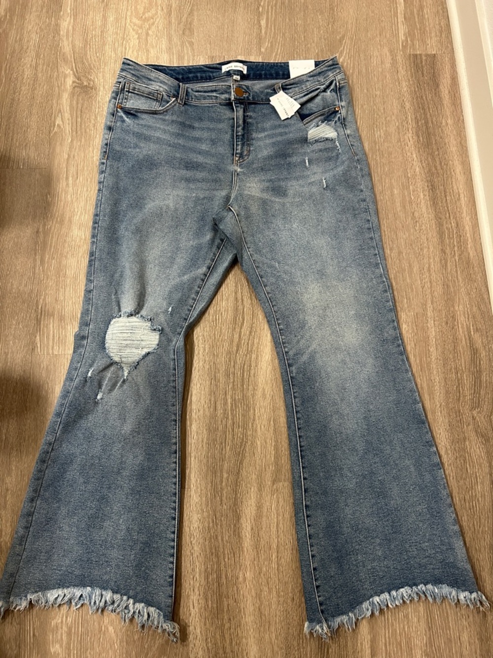 Lane Bryant - Distressed Mid-Rise Signature Fit Flare Jeans